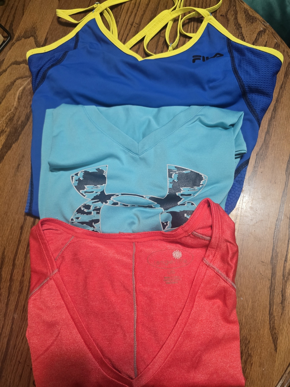 Fila Blue Tank Top with Yellow Trim - Girls Athletic Tank